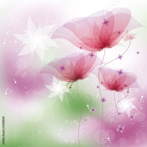 Fototapeta na wymiar Pink poppies