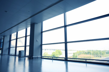 Wall Mural - office interior with glass wall