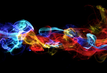 Wall Mural - red and blue smoke