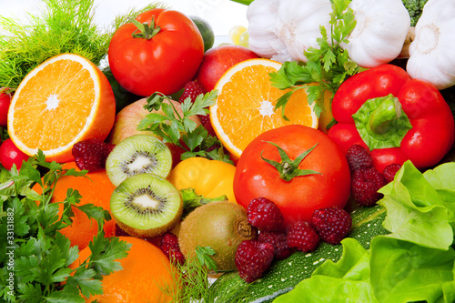 Dekoracja na wymiar  owoce-i-warzywa