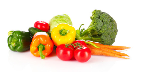 vegetables isolated on white