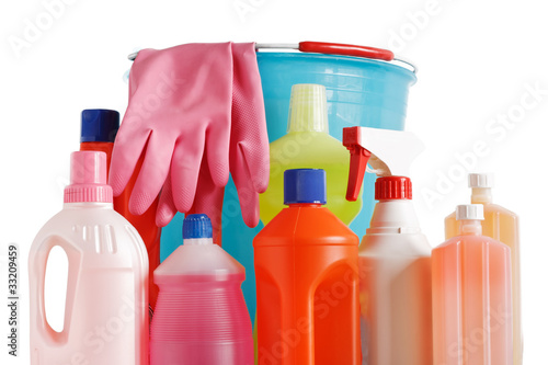 Fotografie, Obraz bucket and detergents - prodotti detergenti