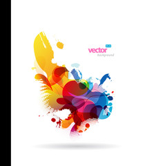 Wall Mural - Abstract colorful splash illustration.