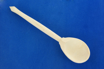 A traditional wooden spoon