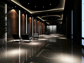 hotel hall rendering