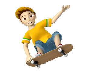 skatboarding boy