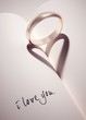 heartshadow with rings - i love you - card