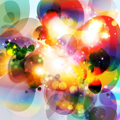 Poster - Abstract 3d technology lines with light vector background
