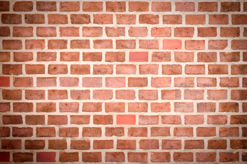  Old red brick wall for background