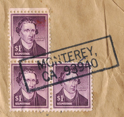 patrick henry one dollar stamps, 1955