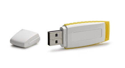 Usb flash memory isolated on the white background with Clipping