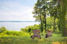 Camp Chairs By Lake