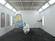 © Dmitry Vereshchagin - painter works in a spray booth