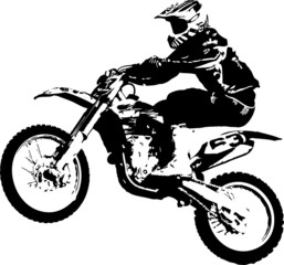 Plakat sport offroad wyścig motocykl