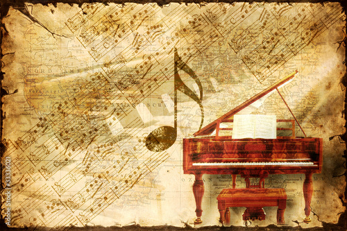 Plakaty pianino  papier-vintage-18