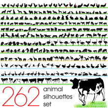 262 Animals Silhouettes Set