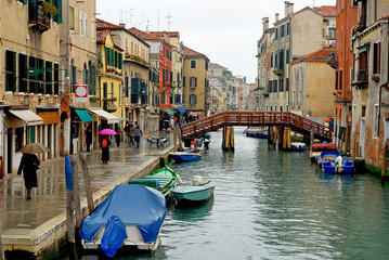 Wall Mural - Italy,Venice rio of Misericordia in Cannaregio area.