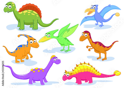 Nowoczesny obraz na płótnie dinosaur vector set