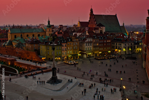 Naklejka samoprzylepna Warszawa stare miasto