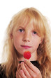 Girl with strawberry.