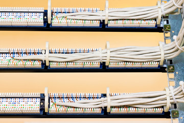 rear view of the patch panels