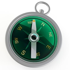3d compass metallic