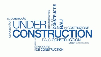 Wall Mural - under construction page template video animation tag cloud