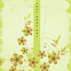 Wall Mural - Abstract flowers background with place for your text