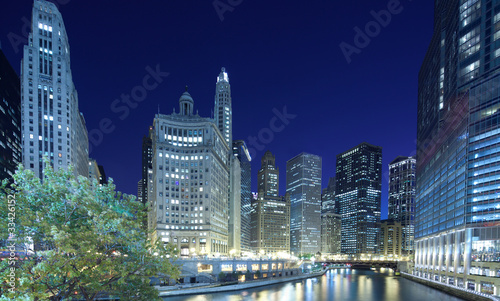 Board z aluminiowym obramowaniem Dzielnica finansowa Chicago