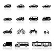 Icons set vehicles