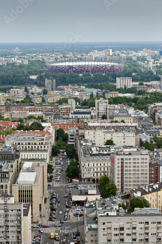 Naklejka na szybę Panorama of Warsaw City