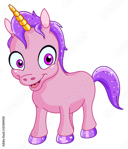 Naklejka na meble Smiling unicorn