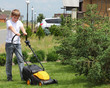 © Denizo - Teen boy mows the lawn mower electric