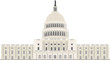 Capitol building in Washington, vector