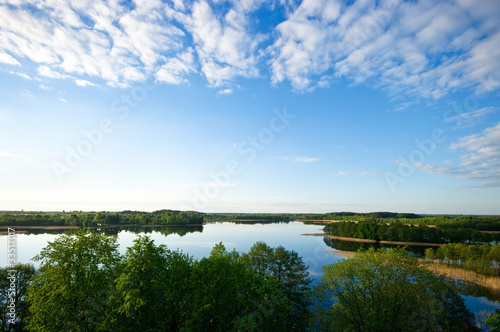 Naklejka samoprzylepna Jezioro wigry podczas zmierzchu, polska