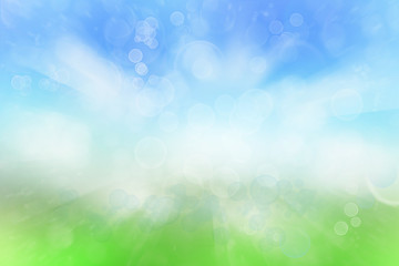 Poster - Abstract blue green spring blur background