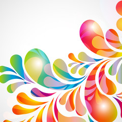 Aufkleber - Abstract background with bright teardrop-shaped arches.
