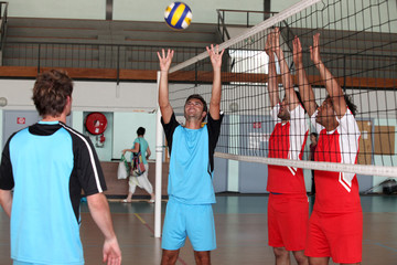 Wall Mural - volley-ball players in action