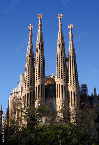 Sagrada Familia Gaudi ohne Kräne, Barcelona Poster
