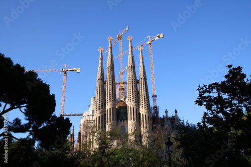 Plakat na papierze fotorealistycznym Święta Rodzina Gaudi, Barcelona