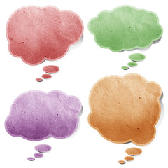 Wall Mural - bubble cloud talk recycled paper craft
