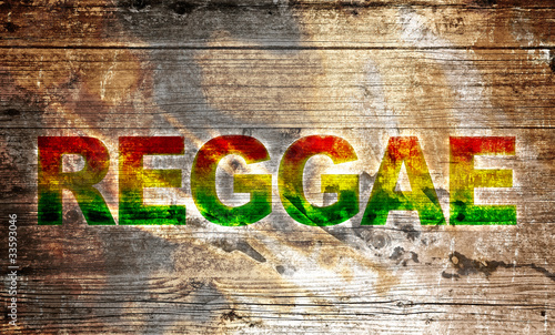 Obrazy Reggae  stara-drewniana-deska-napis-reggae