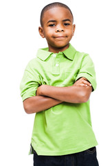 smiling boy standing