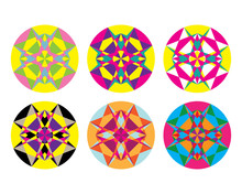 Kaleidoscope Geometric Pattern. Abstract Vector Background