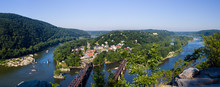Panorama Over Harpers Ferry From Maryland Heights