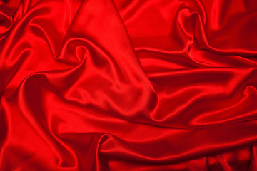 Wall Mural - Sensuous Smooth Red Satin