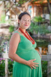Beautiful pregnant Native American woman