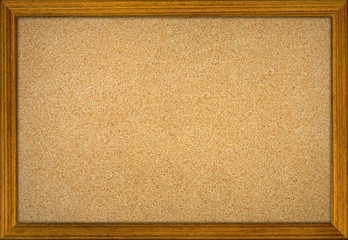 office cork notice board isolated with wood frame