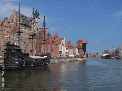 Obraz na płótnie canvas czteroczęściowy "tetraptyk" Gdańsk