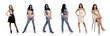 teenager girls in different clothes